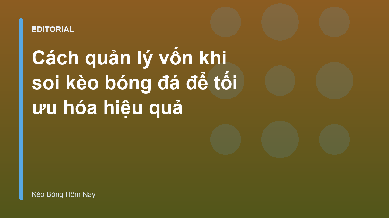 Biểu đồ quản lý vốn trong cá cược bóng đá